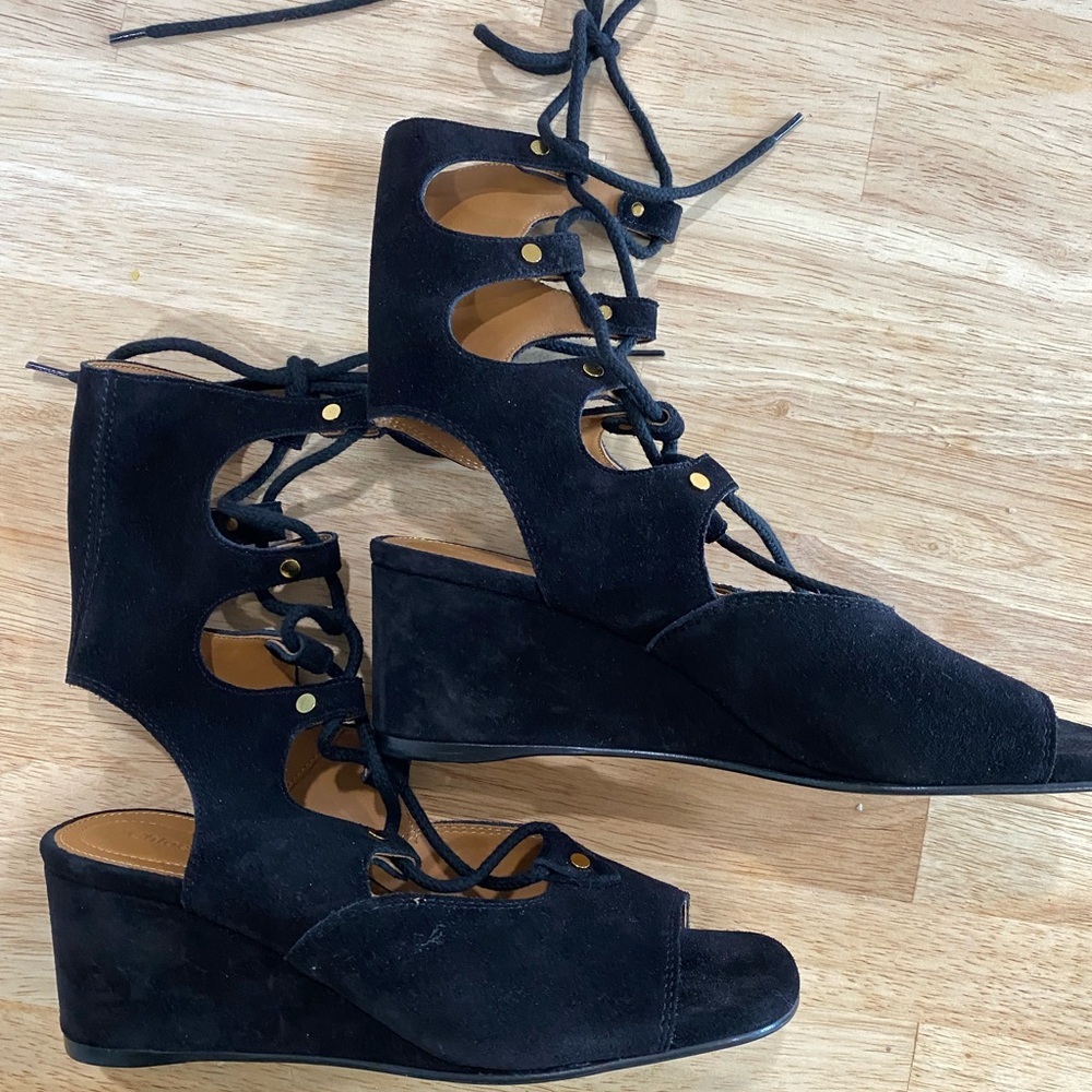 Brand new Chloe black suede Foster Gladiator Sandals - Picture 3 of 11